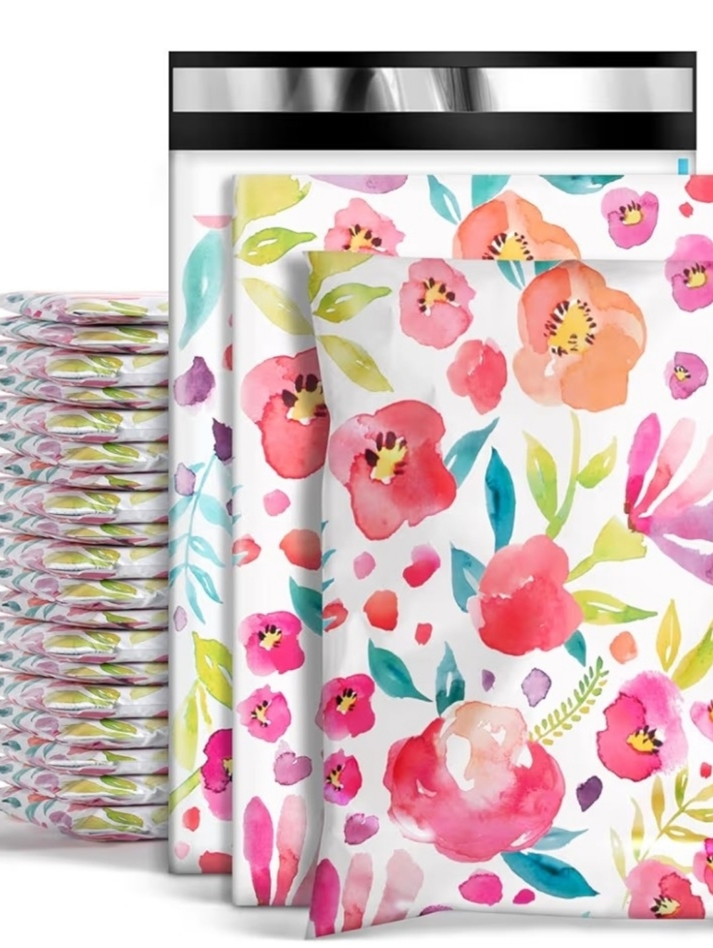 Floral Watercolor Poly Qty 20